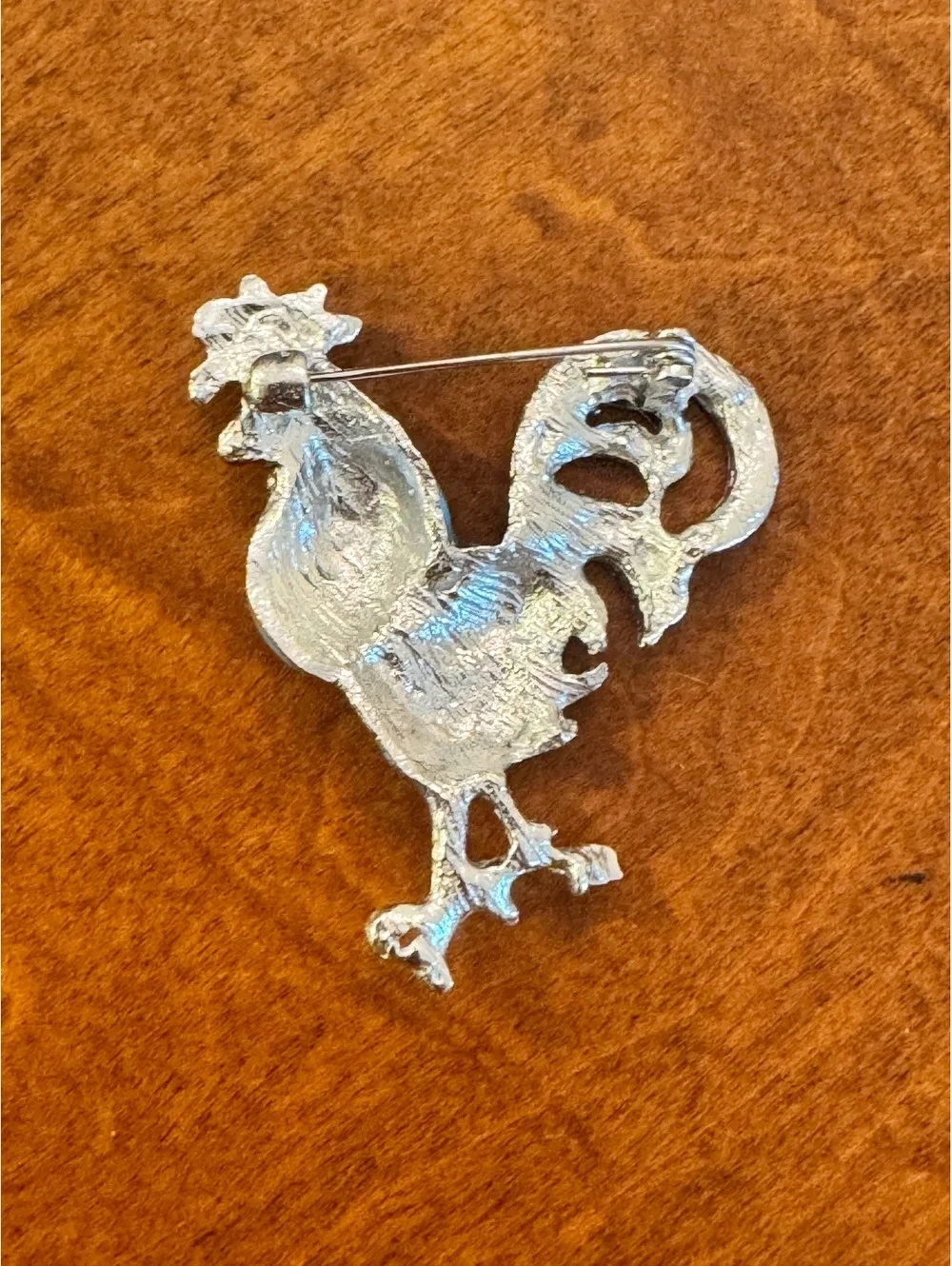 Rooster Brooch Pin with Rhinestones 509